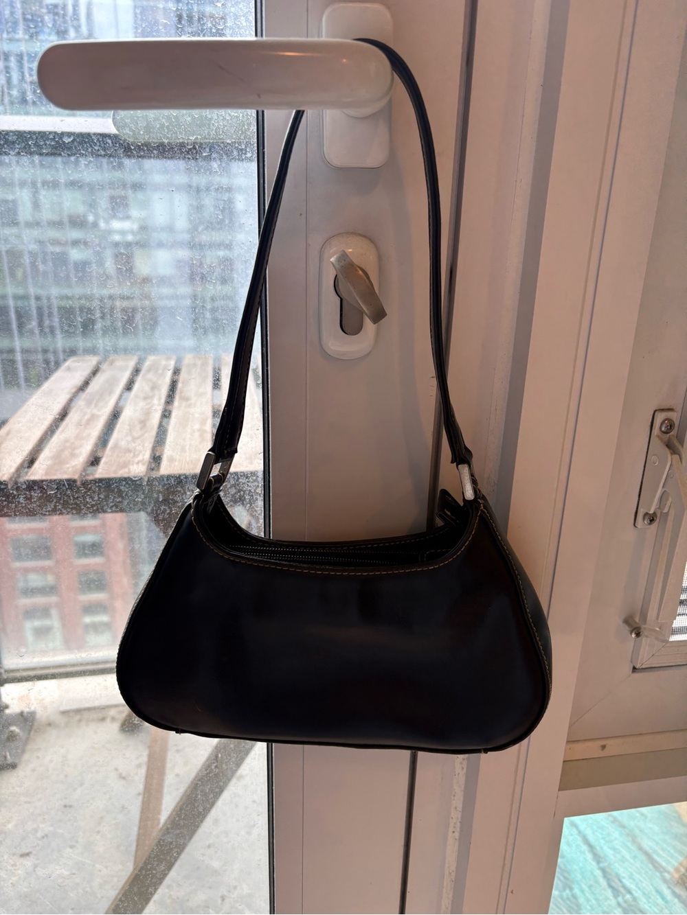 Black Shoulder Bag - Vintage Women’s Handbag